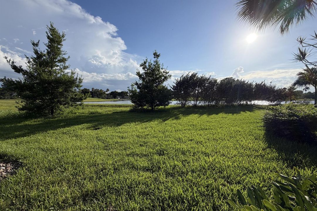 Patio lake view
