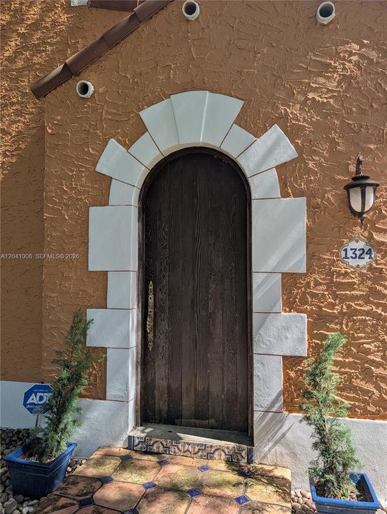 1324 Sorolla Ave, what a beautiful entrance thru the solid WOOD DOOR!