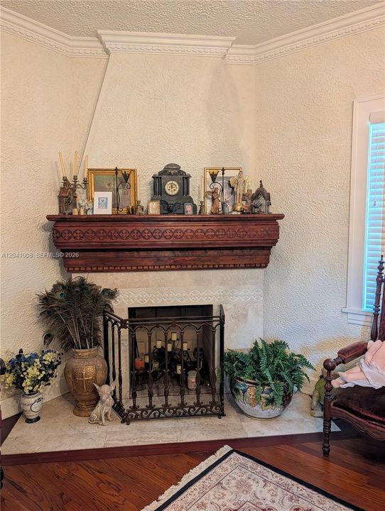 The Fireplace!! WOW!! Notice how the fireplace is tucked into the NE corner of the Livingroom.