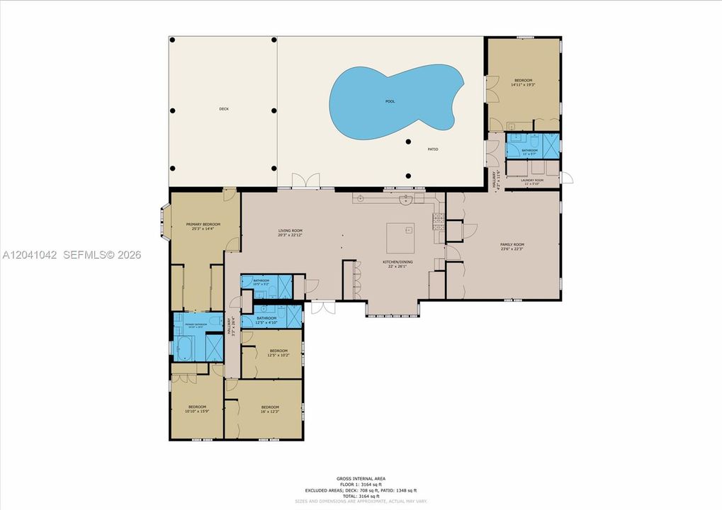En Venta: $2,200,000 (5 camas, 4 baños, 3200 Pies cuadrados)