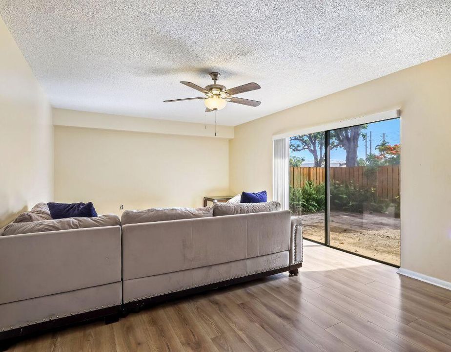 Living Room with Patio view