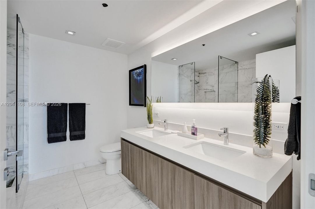 Master Bathroom with double sinks