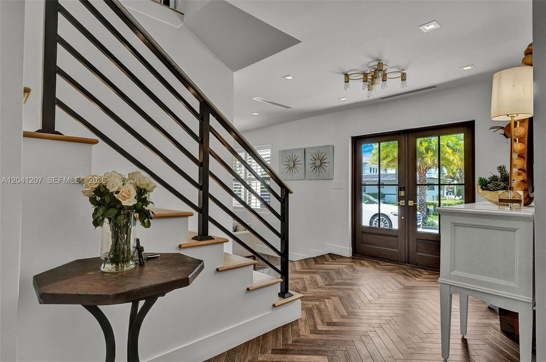 View to the front door