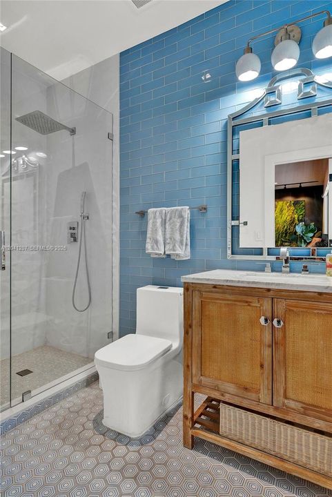 cabana bathroom, enter from pool or sitting room
