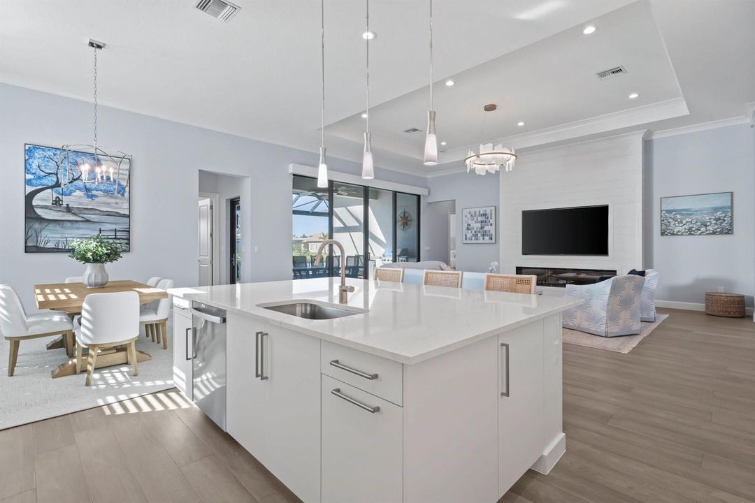 Wide plank hardwood flooring
