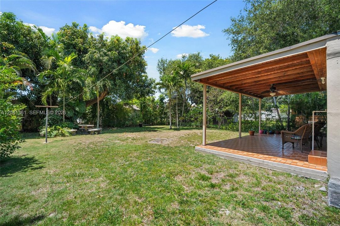 Enormous fenced yard.