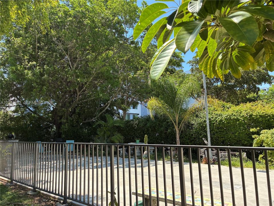 Patio to relax by pool!
