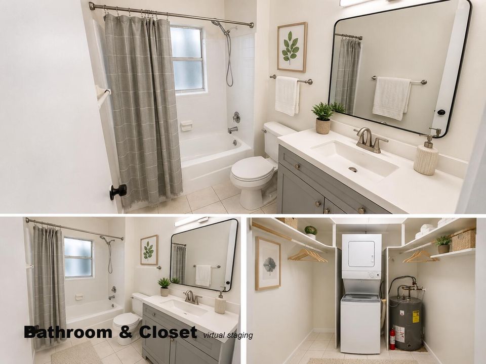 Bathroom & Closet virtual staging