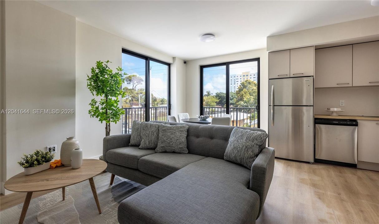 Living and dining room