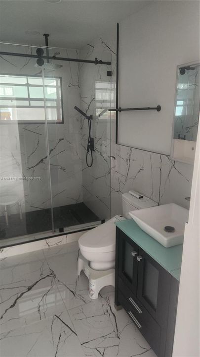 updated master bathroom