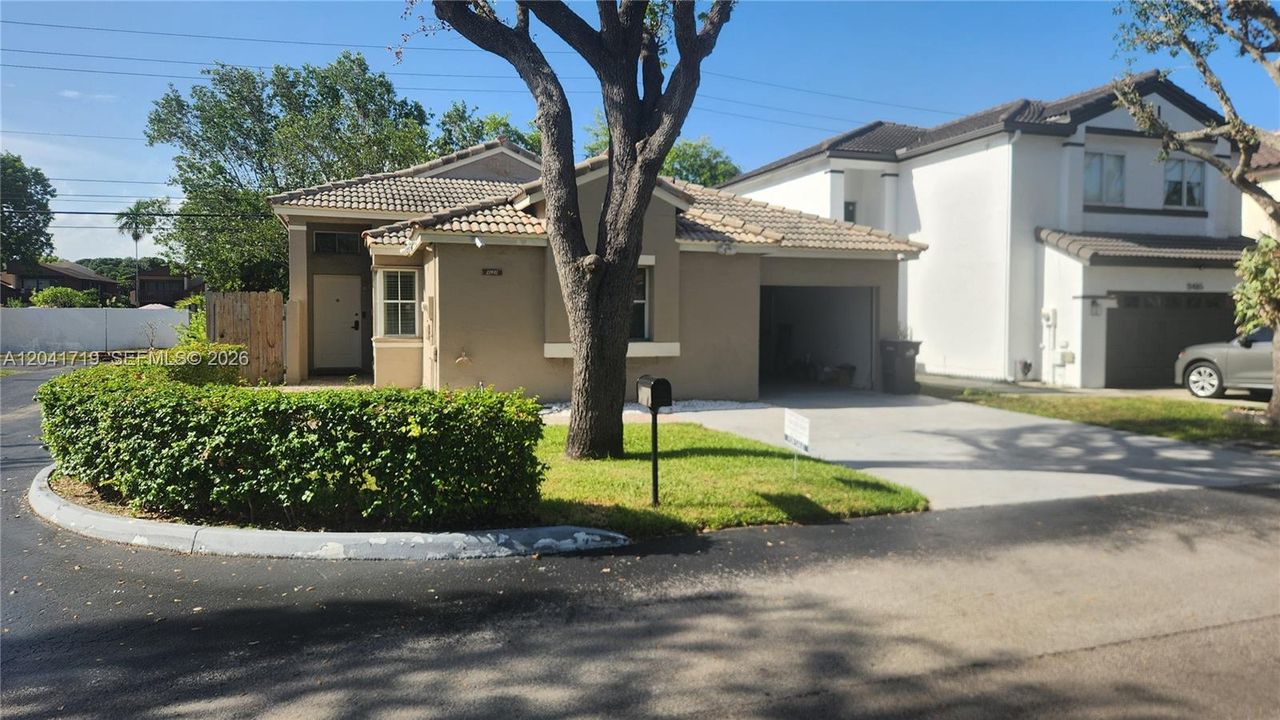 front of residence