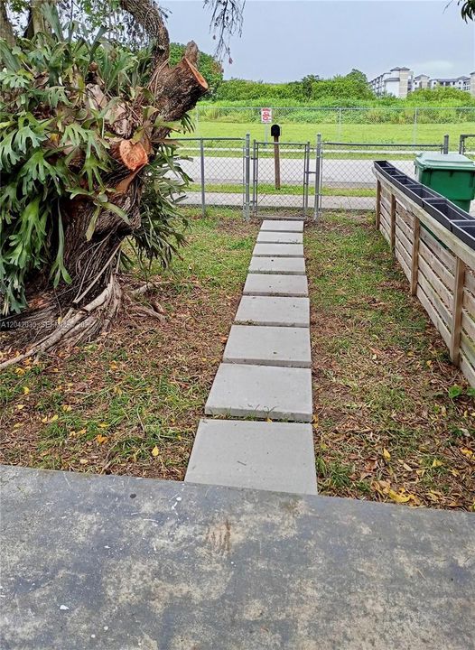 Entrance to the property exit from the proper