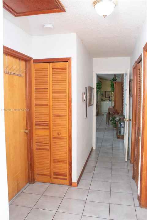 There is a linen closet in the hallway