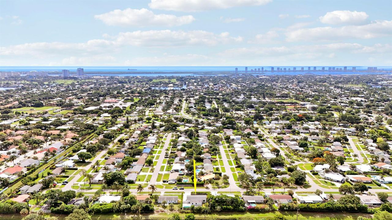 Aerial Looking East