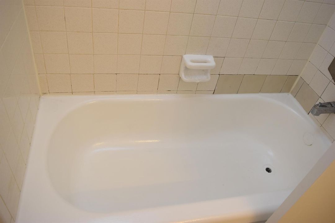 Tub in bathroom