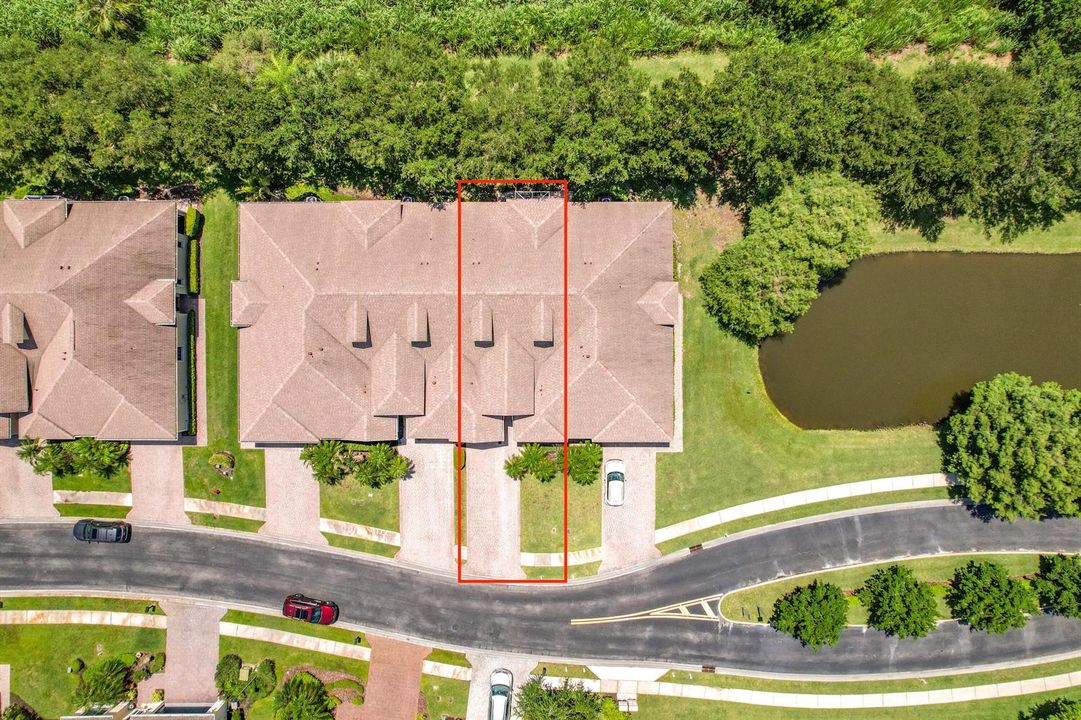 Direct overhead of building 2679 W Brook
