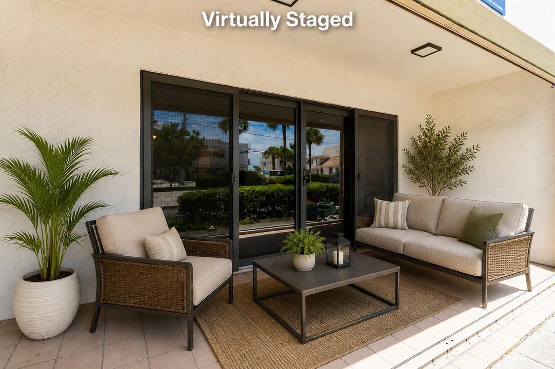 Virtually Staged Patio Area