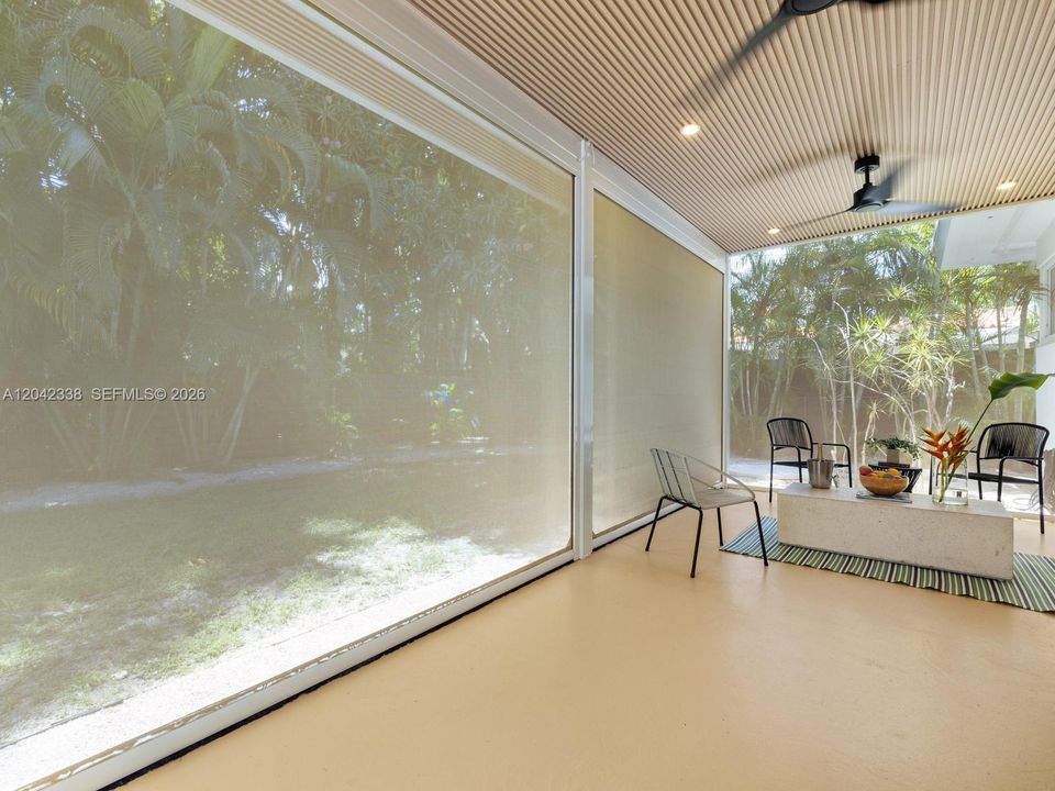 Large Screened-in Patio with Motorized Screens