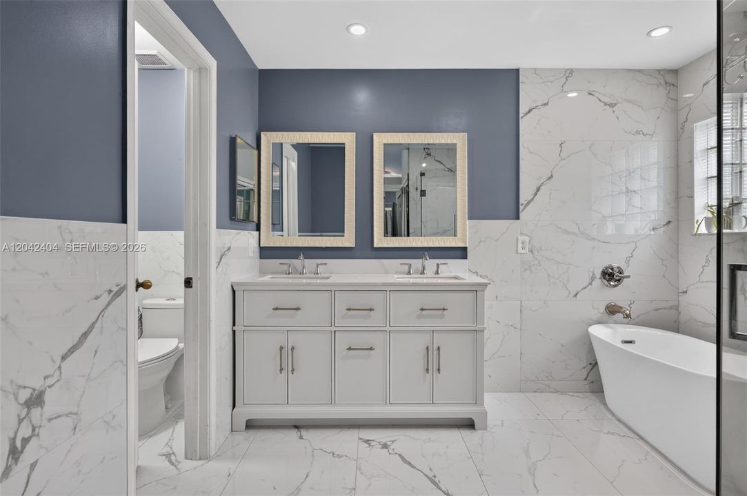 Updated primary bath.