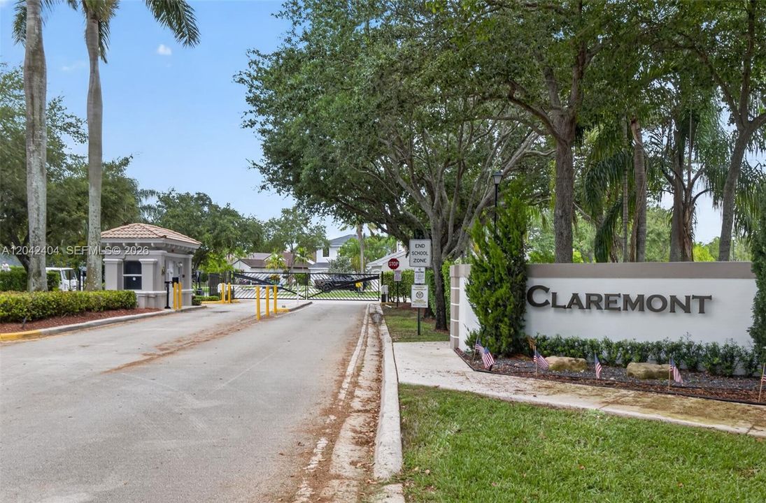 Entry gate.  This is a gated secure community.
