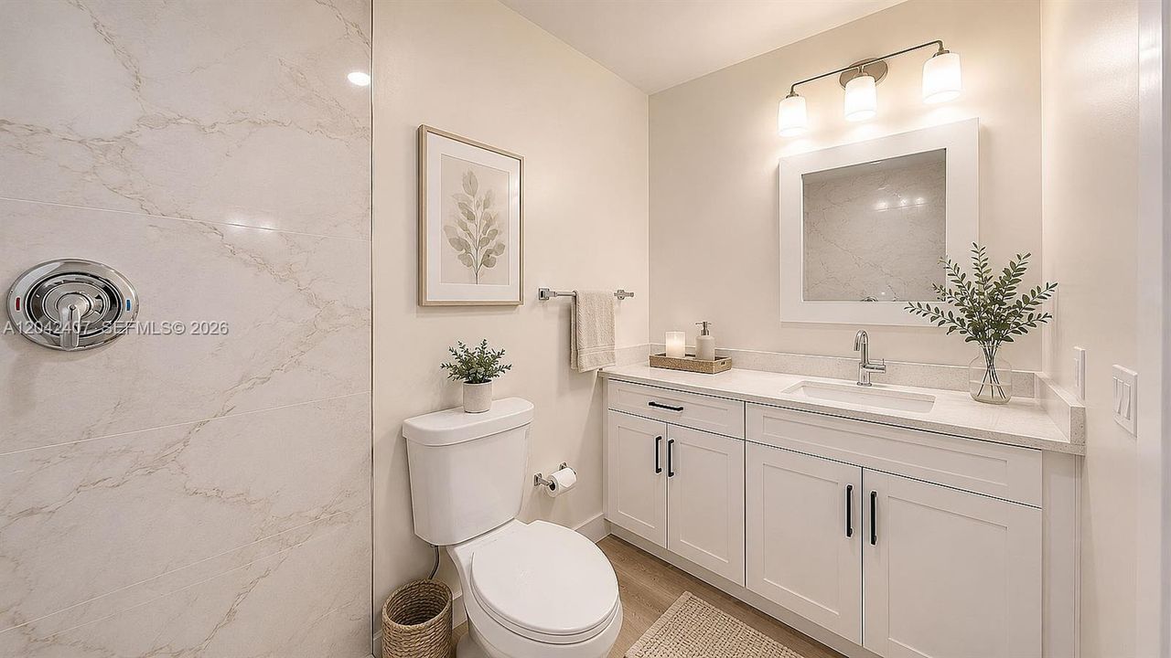 Master Bathroom Staged