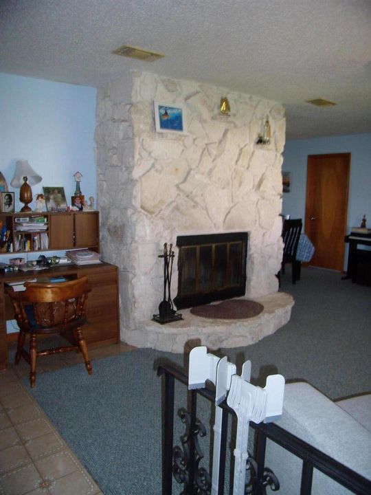 Living room fireplace
