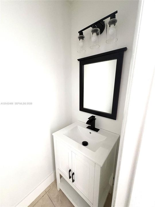 Half bathroom on the first floor