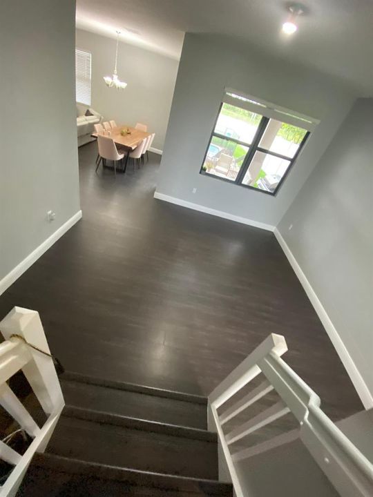 View from the stairs looking down