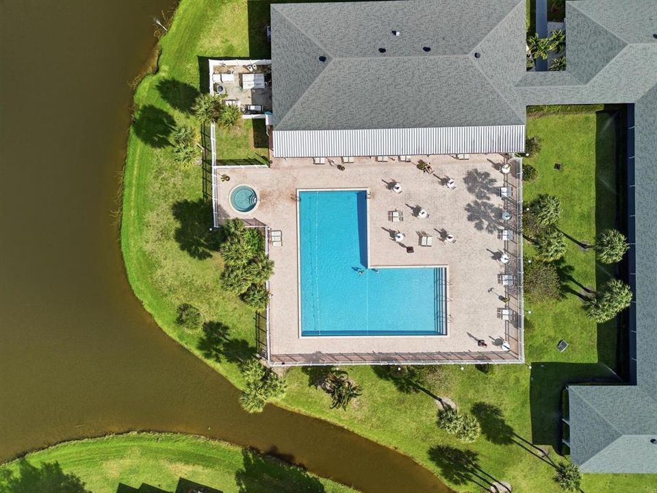 community pool aerial