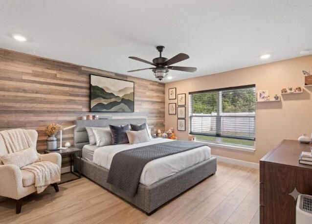 Virtually staged- master bedroom