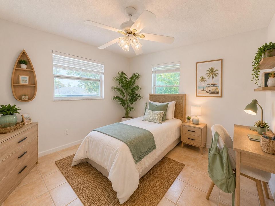 Bedroom 2 AI Staged