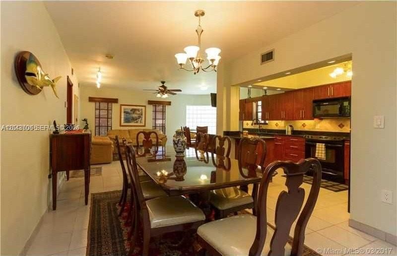Dinning room table and view of kitchen