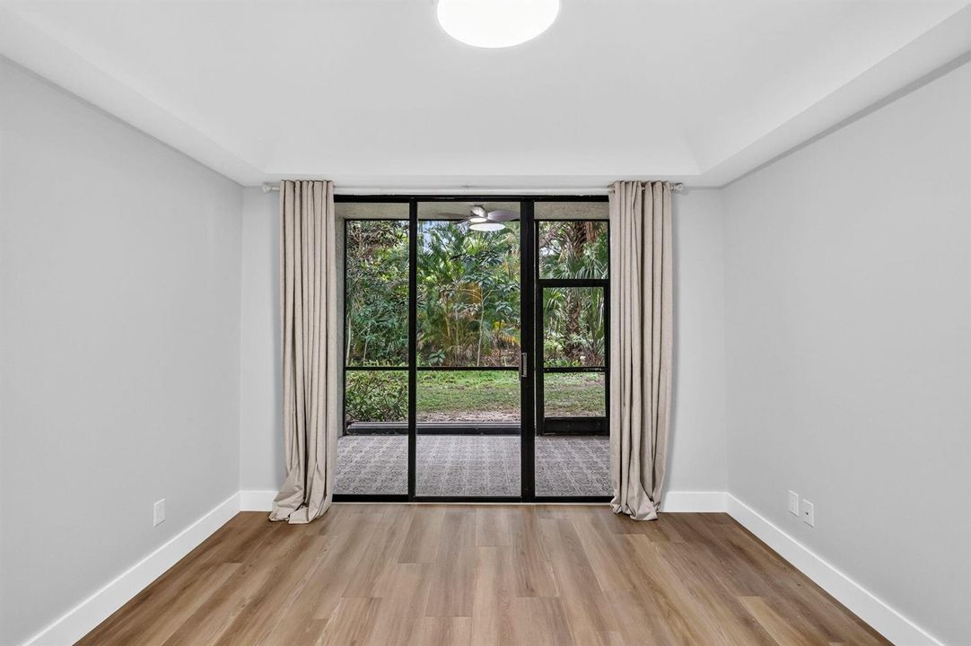VIEW OF GARDEN FROM MASTER BEDROOM
