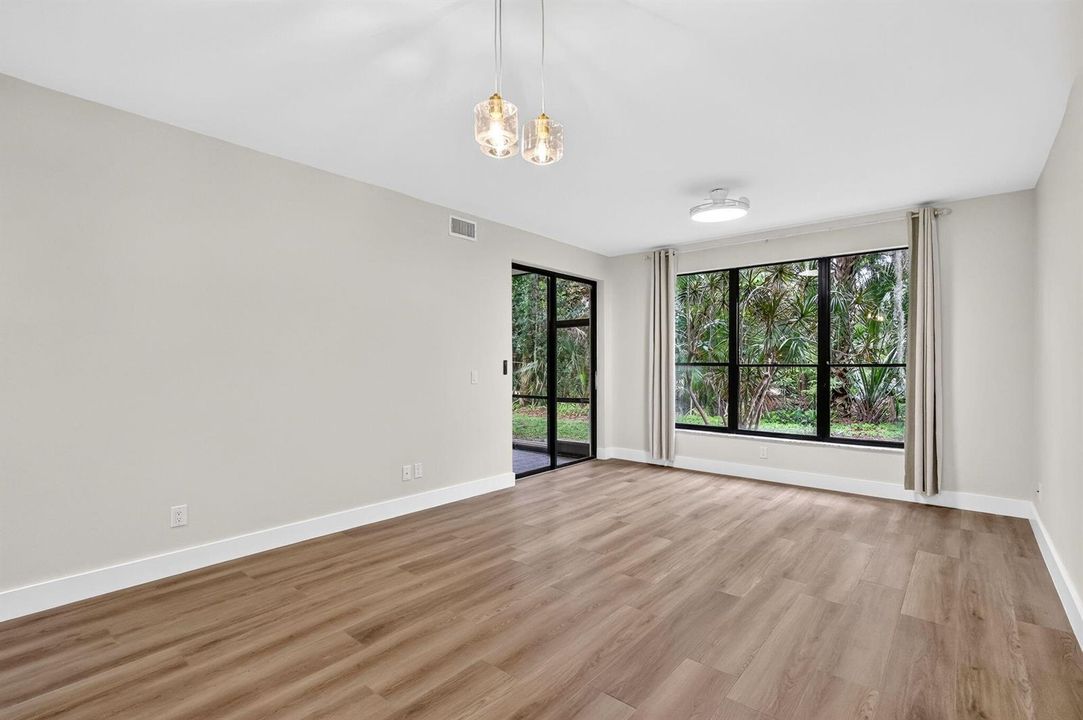 NEW FLOORING AND BASEBOARDS