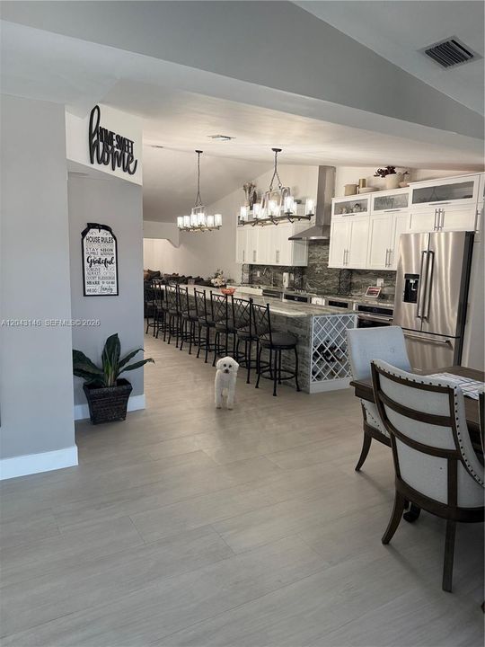 View of kitchen from the house entrance.