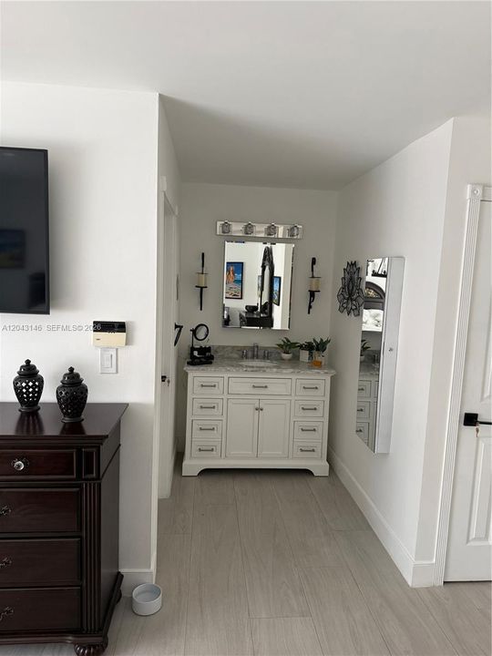 The Master vanity and sink area.
