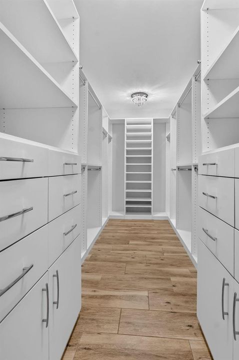 Walk in closet master bedroom