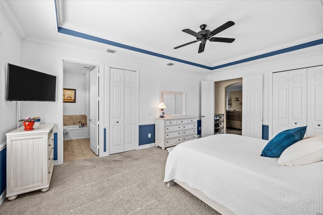 Master Bedroom with His & Hers Closets