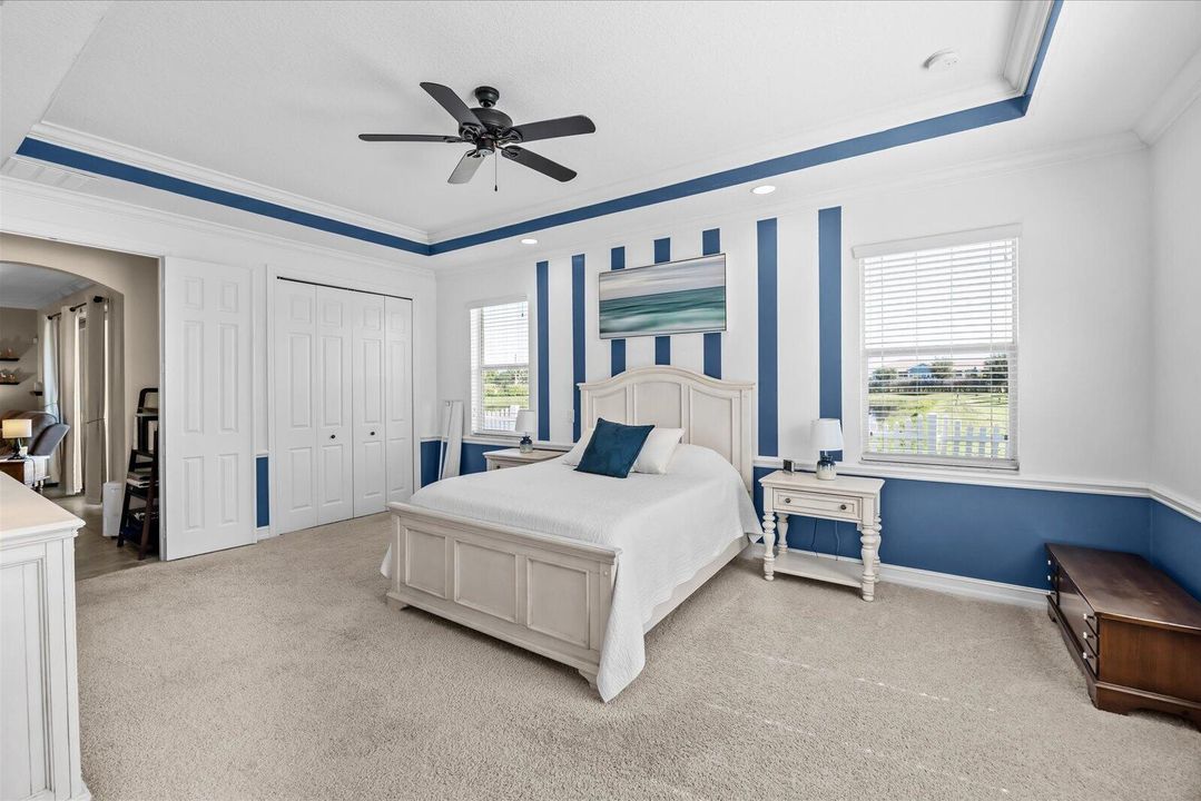 Master Bedroom with Tray Ceilings