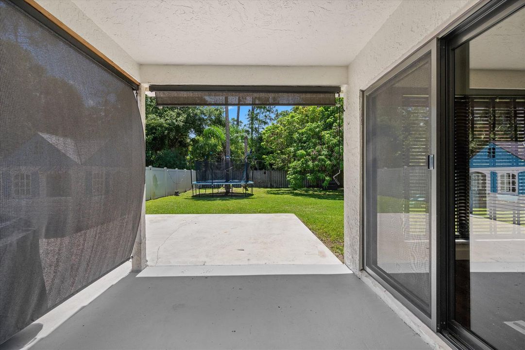Patio with roll down screens