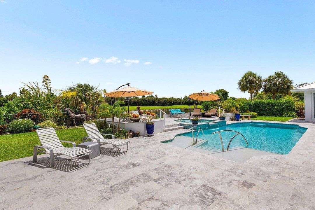Back patio with spa