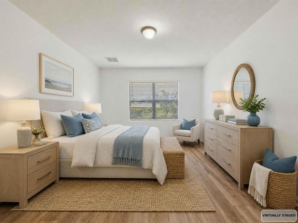 Primary Bedroom Staged
