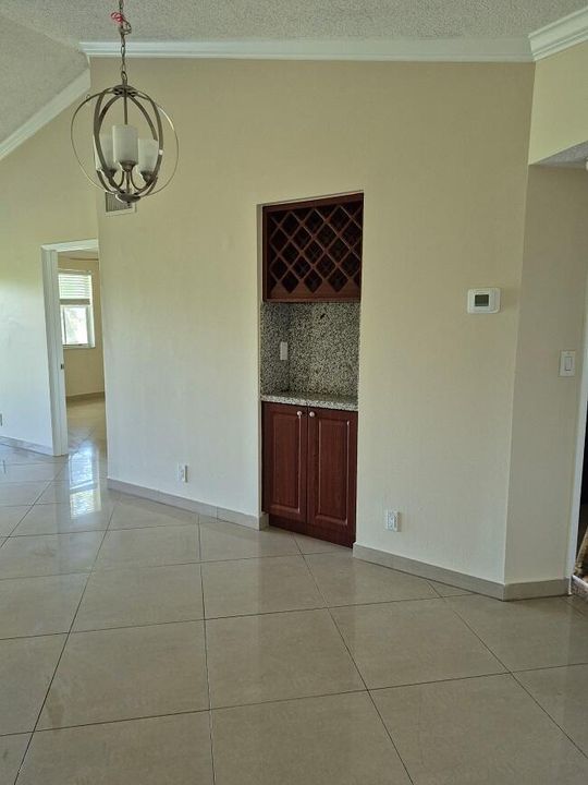 Dining Area with WIne Rack