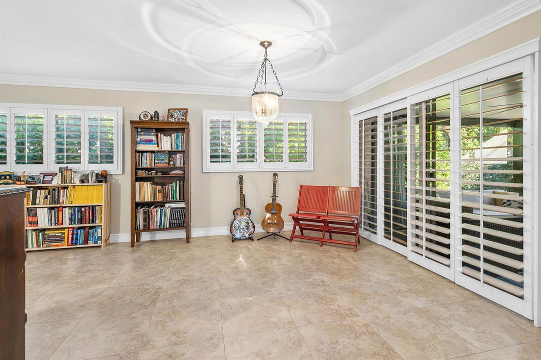 Dining Room with Shutters Open
