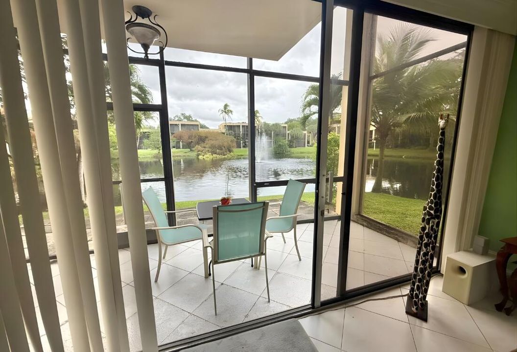 Balcony with lake view