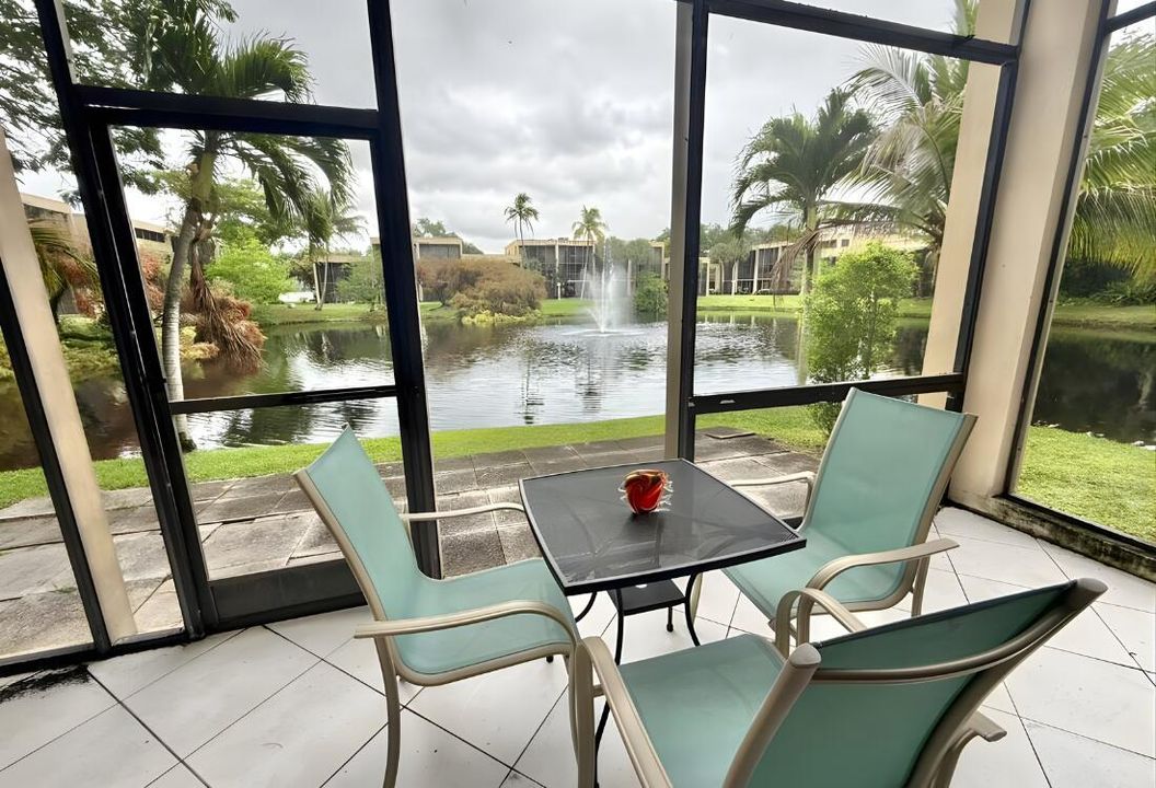 Balcony with lake view