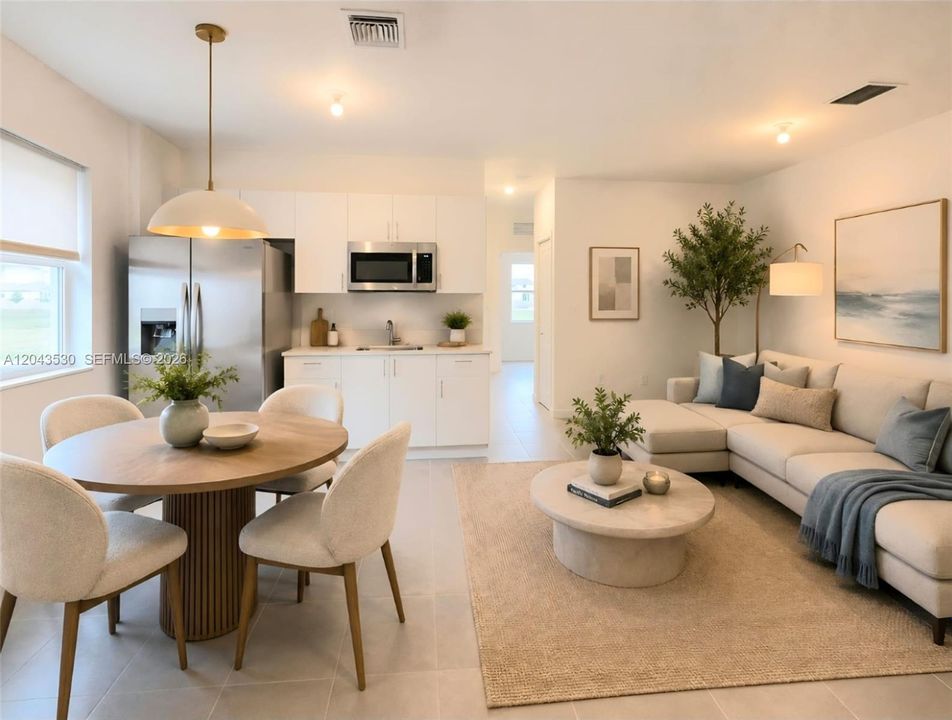 VIRTUAL STAGE KITCHEN AND LIVING