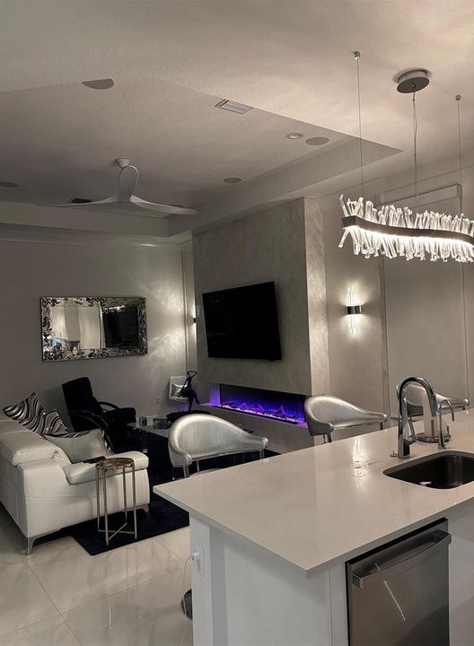 Family Room Sconces Fireplace