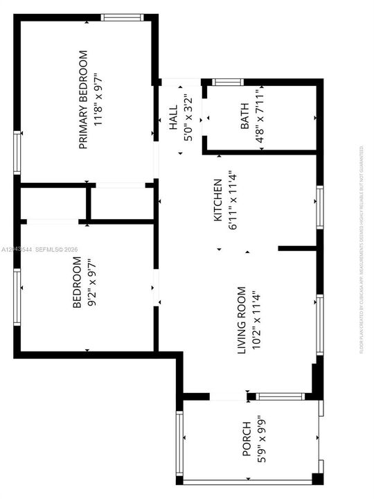 About 440 square feet