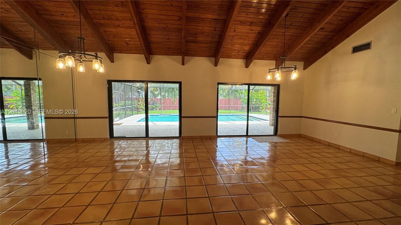 view of living and dining area
